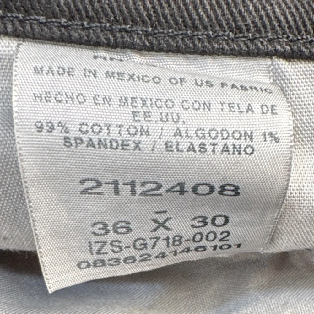 Lee Jeans Mens 36x30 Dungarees Slim Fit Black Stretch Denim EUC